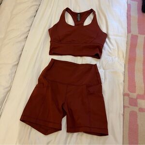 Workout Set - Sports Bra + Biker Shorts